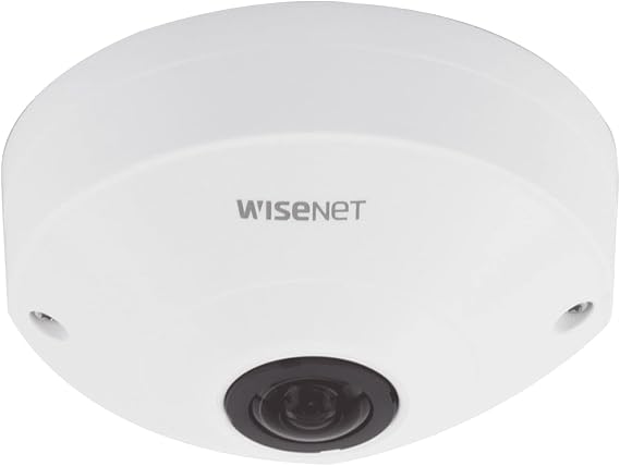 Hanwha Techwin QNF-8010 Q Series 6 MP Sensor 360 Indoor Fisheye Network Camera with Lens 1.14mm (187X187), RJ45 Connection