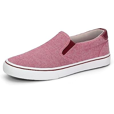 Womens Canvas Slip on Low Top Fashion Sneakers for Women Non Slip Loafer Shoes Classic Comfortable Flats Breathable Casual Shoes