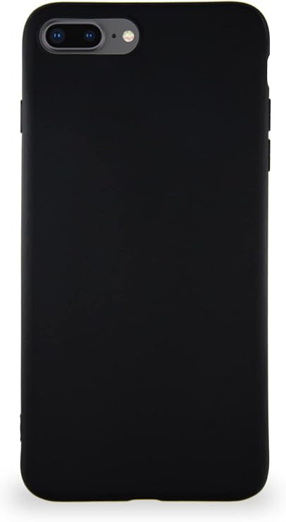 KZY Contact Case Compatible with Apple iPhone 8 Plus Soft Premier Color Silicone Cover - Black