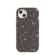 Pela | Phone Case Compatible with iPhone 15 | Limited Edition | Supports Wireless Charging | Cute Eco Friendly | Night Garden