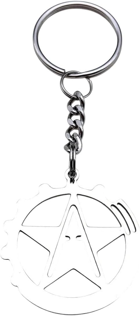2025 Hammer Sickle Anarcho Communism Keychain For Women/Men Silver Color Stainless Steel Marxism Pin Unionism Keyring Jewelry