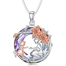 Gifts for Mom 925 Sterling Silver Family Sister Mom Necklace Pendant Mother Daughter Necklace Jewelry Birthday Mothers Day Gifts for Women Nana Sister