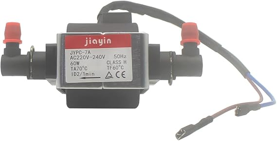 Jiayin JYPC-7A AC 220V - 240V 50Hz 60W 2400cc/min 2bar Water Electromagnetic Replacement Solenoid Water Pump for Deep Carpet Cleaner, Black