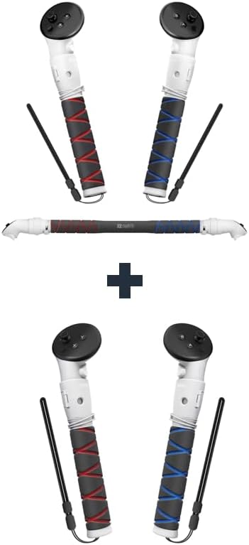 AMVR 3-IN-1 Handle Attachments &Controller Extension Grips Compatible with Meta/Oculus Quest 3 Controller Accessories, for VR Game Gorilla Tag Long Arms Sticks,Beat Saber Handle(Not for Charging Dock)