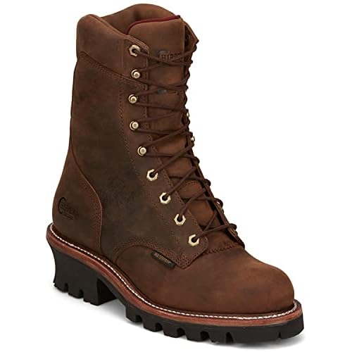 Chippewa Super DNA 9 Waterproof Insulated Logger Mens Work Boot, Full Grain Leather, 400g Thinsulate, Dri-Lex, Vibram Tacoma