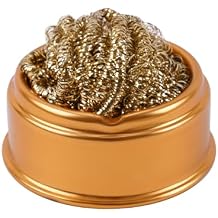 Noah Welding Soldering Iron Tip Cleaner, Solder Tip with Cleaning Brass wire and Metal Brass,no Water needed,Gold