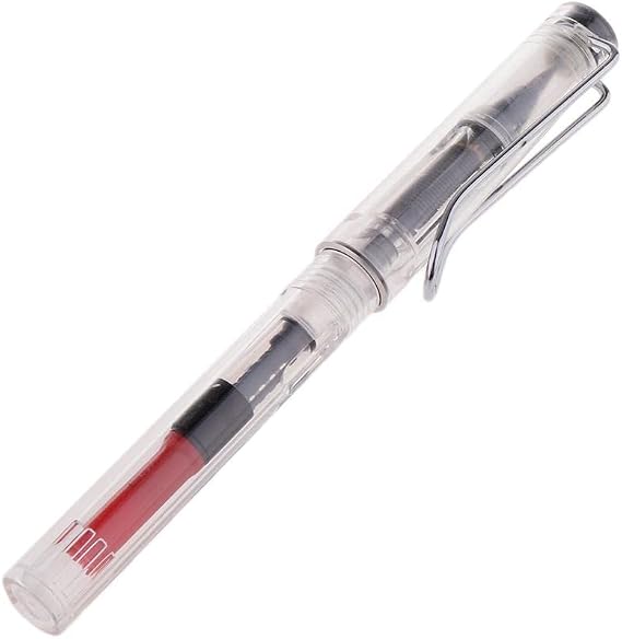 Fountain Ink Brush Pen Refillable for Artist Chinese Japanese Sumi Calligraphy Painting Drawing Writing Signature - Clear