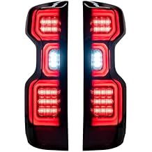 RECON - Fits 19-23 Silverado 1500 & 20-23 2500/3500 Premium OLED Tail Lights Ultra Bright Running Lights (Replaces Factory/OEM LED Tail Lights Only) Smoked Black Lens
