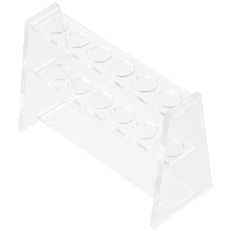 Clear Acrylic Test Tube Holder Rack 6 Wells for 10ml Centrifuge Test Tubes Lab Stand Holder