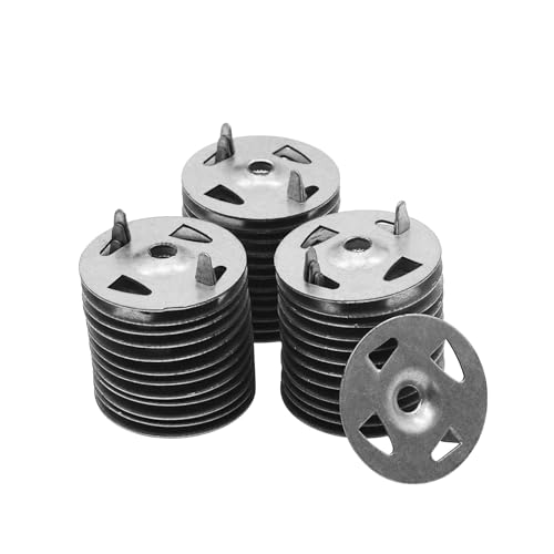 PENCK 150pcs 1-14in Foam Board Fasteners Washer, Metal Insulation Washers Perforated Plaster Washers Galvanized Steel Washer for Foam Board Fixing Fastening Wall Ceiling