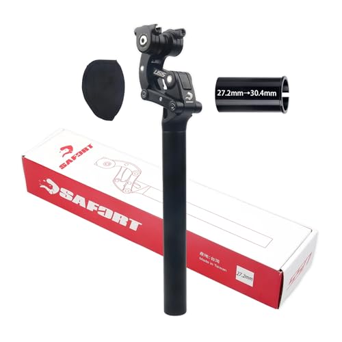 SAFORT USS SP18 Suspension Seatpost 4-Links Structure with HardSoft Micro Adjustment Function 27.228.630.030.430.931.633.9mm for Road, Gravel, MTB & Electric Bikes