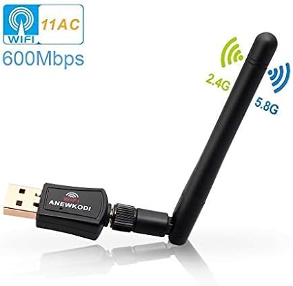 600Mbps USB WiFi Adapter USB Wireless Adapter Dual Band 2.4G/5G 600Mbps 802.11 ac/a/b/g/n Wireless Adapter for Desktop/Laptop/PC, Support Windows 10/8/7/Vista/XP/2000/Mac Os