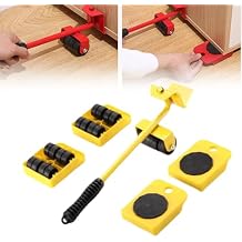 Furniture Lift Moving Tool Set, 2024 Upgrade Furniture Movers Slides Adjustable Height Kit with 4 Wheels, Furniture Mover Dolly Furniture Lifter Moving Sliders for Heavy Duty Furniture Blue