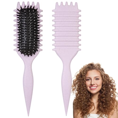Curl Defining Brush,Candybrush for Curl Hair Wet,Shaping & Defining Curls for Women Purple