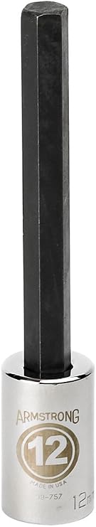 Armstrong 39-759 1/2-Inch Drive Extra Long 14 mm Hex Driver Socket