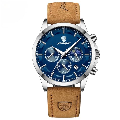 Sports Classic Men Quartz Watch Waterproof Chronograph Luminous Date Fashion Man Wristwatch Business Leather Mens Watches Clock
