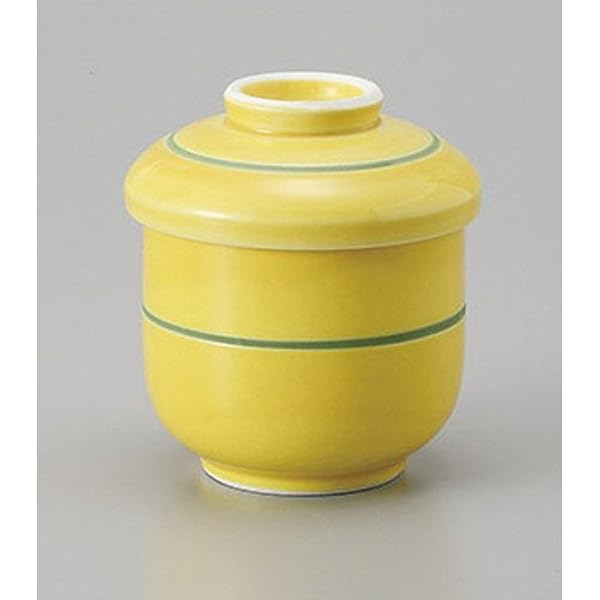 Mushi Bowl Yellow Glazed Bowl 6.8 x 8.4 cm Reinforced Restaurant Ryokan Japanese Tableware, Restaurant, Commercial Use