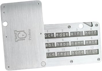 ColdSteel Crypto Seed Phrase Storage Steel for up to 24 Words, Bitcoin and Other Cryptocurrency Wallet - Compatible with Ledger, Trezor and Metamask, Easy and Secure, silver, Compact