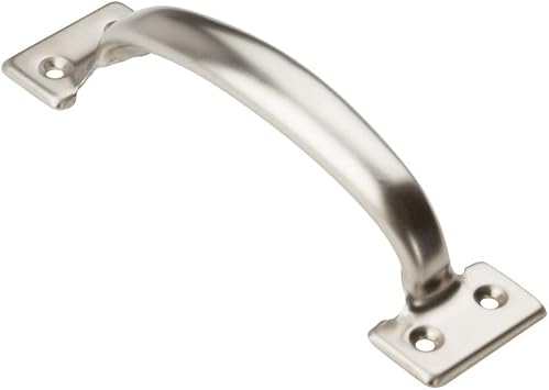 National Hardware N349-001 V671 Stainless Steel Pull Handle for Closet Doors and Drawers - 6-1/2 in Length with Fasteners Included for Interior Closet Door Hardware Applications