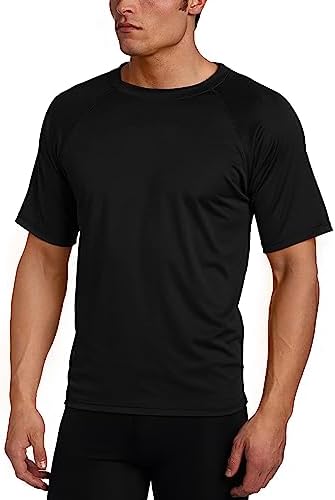 Kanu Surf Mens Swim Shirt with Short Sleeves UPF 50 Rash Guard with Quick-Dry Fabric
