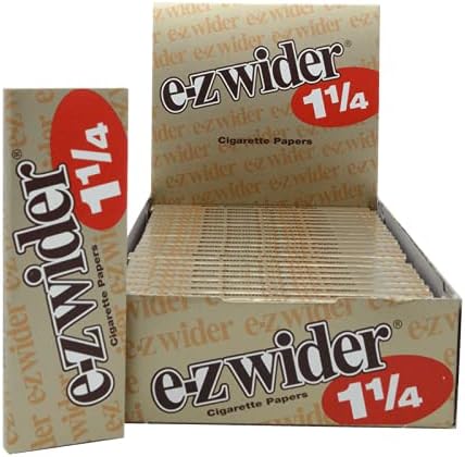 E-ZWIDER 1 1/4 Size Gold ROLLING PAPERS - 5 Pack Deal