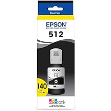 EPSON 512 EcoTank Ink Ultra-high Capacity Bottle Black (T512020-S) Works with ET-7700, 7750