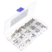 Stainless Steel Set Screw Assortment Kit with 125 Pieces Including M3 to M8 Sizes and 5 Wrenches for Industrial DIY and Home Repair Projects