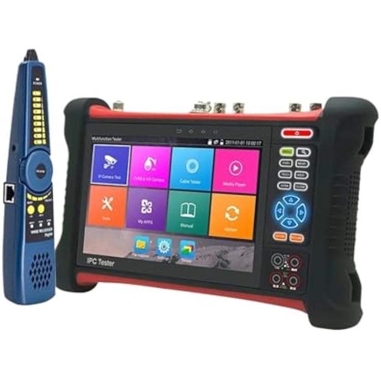 7 Inch 4k CCTV IPC Tester 8MP TVI CVI SDI CVBS IP AHD 6 in 1 Camera Tester Monitor with POE UTP TDR Optical Power Meter,Professional Testing ToolsTI-9697MOVTADHS