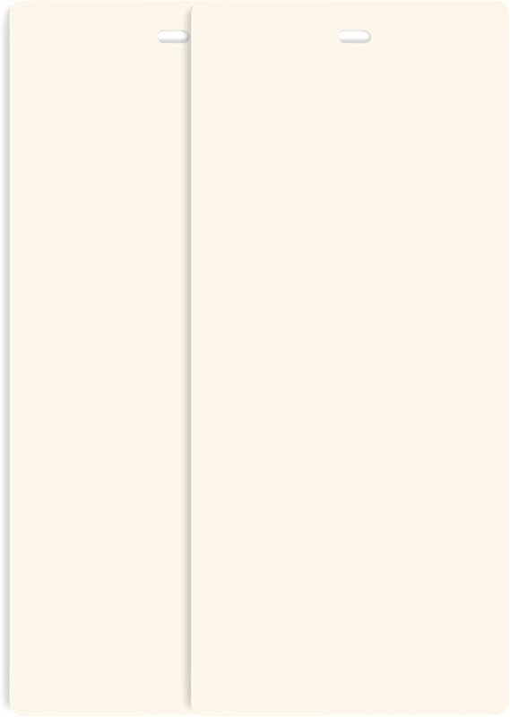 DALIX PVC Vertical Blind Replacement Slats Curved Smooth Ivory 82.5 x 3.5 (2-Pack)