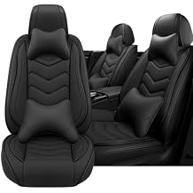 Car Seat Cover for KIA Soul 2010-2025, Driver's Seat Covers,Non-Slip Waterproof seat Cover,Wear-Resistant Nappa Leather car seat Covers. (Luxury 2 Seats/Pure Black)