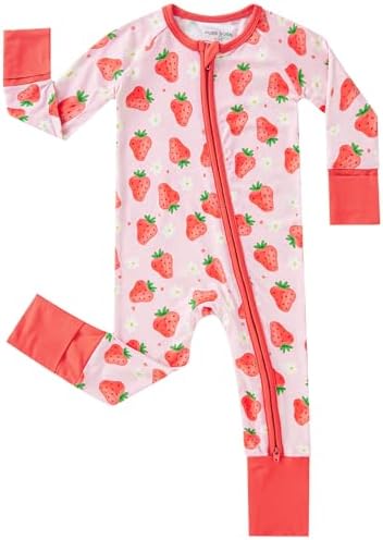 pureborn Baby Infant Boys Girls Zipper Sleeper Snug Fit Viscose from Bamboo Pajamas 0-24 Months