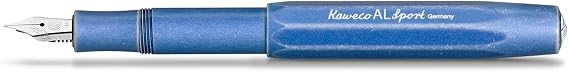 Kaweco AL-Sport Stonewashed Fountain Pen blue, F Nib (Fine)