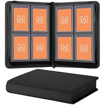 Toploader Binder,4-Pocket Side Load Trading Card Album, Holds 128 Cards with Double-Sided Pockets for MTG, Sports Cards, Top Loader Storage