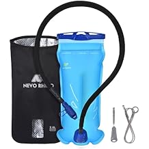 N NEVO RHINO Hydration Bladder 2L-3L with Bladder Insulator, Water Bladder for Hiking Backpack, Leakproof Water Pouch, BPA-Free Water Reservoir Hydration Pack for Hiking Running Camping Cycling Skiing