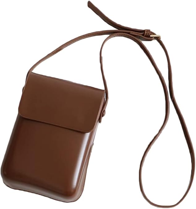 Women's Fashion Crossbody Bag Vertical Phone Bags PU Leather Coin Purse