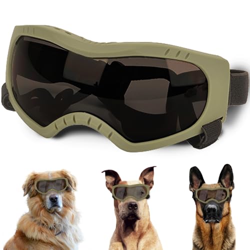 Dog Sunglasses,Doggles Anti-UV Protection,Pet Sunglasses with Adjustable Strap,Suitable for Motorcycle Car Driving Bike Riding Hiking Swimming Wind Dust Fog Dog Eye Protection