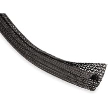 Techflex F6N0.25BK Flexo F6 General Purpose 1/4" Braided Cable Sleeve, 100', Black