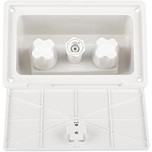 Dura Faucet DF-SA185-WT RV Exterior Spray Box with Hot/Cold Quick Connect Faucet (White)
