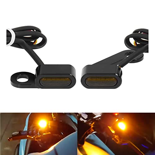 LED Turn Signal Light Running Light Front Indicators Blinker Lights Mini Fit for Harley Sportster Iron 883 XL1200 Forty Eight 48 2004-2022 Black Housing Smoked Lens