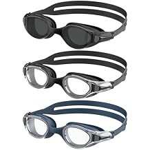 NSSIW Swim Goggles Adult Swimming-Goggles: Pool Goggles for Men and Women with Anti Fog UV400 Protection No Leak 3 Pack