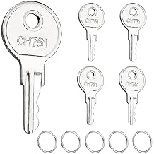 CH751 RV Keys for RV Campers Cabinets Push Locks, Spare Keys Suitable for Camper Door Lock T-Handles Shells Tool Boxes (5 Pack)