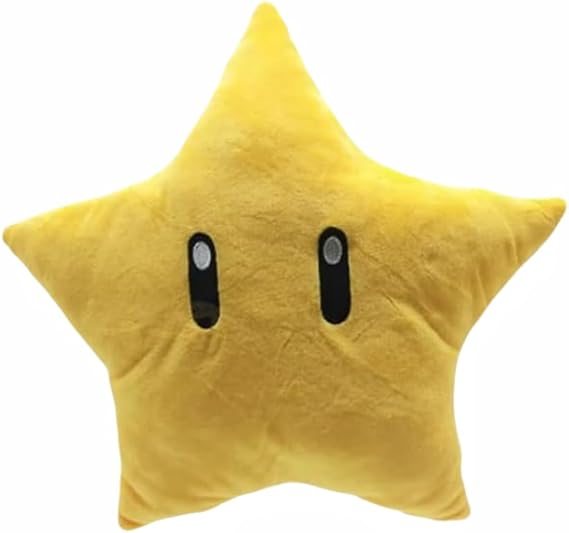 AOLIAY Yellow Star Plush Toy Comfortable Cushion Cute Stuffed Toy Plush Cushion Doll Cartoon Stuffed Toy Doll Decorative Cushion 30 cm