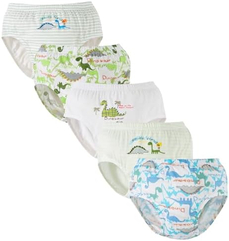 CHUNG Toddlers Little Boys 2-9Y Cotton Briefs Underwear Pack of 56 Car Dinosaur