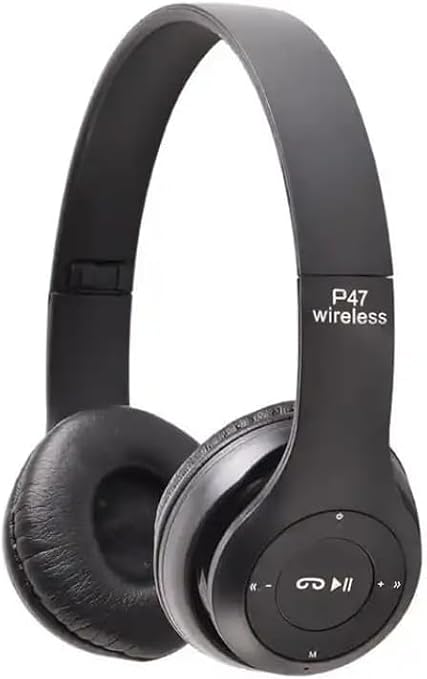 On-Ear Headphones with Microphone - Foldable Super Stereo Bass, Hybrid Active Noise Cancelling Headphones with Transparent Modes,65H Playtime Wireless Bluetooth with Mic, Deep Bass