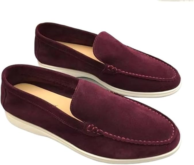 mens loafers suede loafers slip on loafers for men dress shoes summer lightweight breathable loafers flat casual driving walking shoes