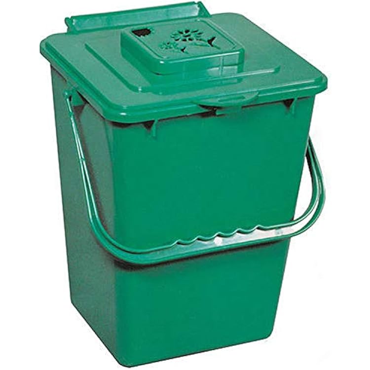 Exaco ECO-2000 2.4 Gallon Kitchen Compost Waste Collector, Basic Green