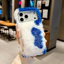 Miagon Cute Faux Fur Phone Case for Samsung Galaxy S10,Plush Furry Fuzzy Cover Winter Warm Soft Handmade Hair Lovely 3D Fluffy Hand Warmers Cover for Woman Girls