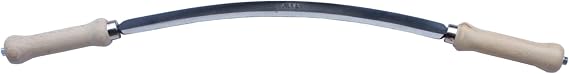 Muller Drawknife Straight Handles Longer, 16-1/2" Convex Curved Blade is Great for debarking, etc, Bark Draw Knife Made in Austria 2092,020