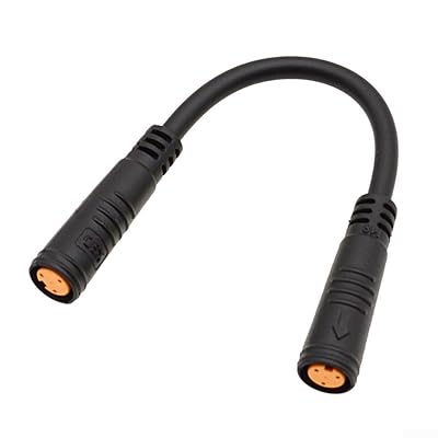 for BAFANG Electric Bike Extension Cable,3 Pin Waterproof Sensor Connector Male to Male Female Compatible with E-Bike Thumb Throttle Black 17CmMale to Male