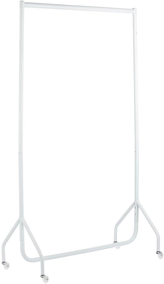 Shopfitting Warehouse Extra Height Heavy Duty Clothes Rail Garment Rack Steel White 4ft wide